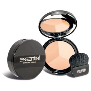 Essential Naked Trio Compact Face Powder Warm mit Bronzer, Highlighter und Contour in einem praktischen Kompaktformat