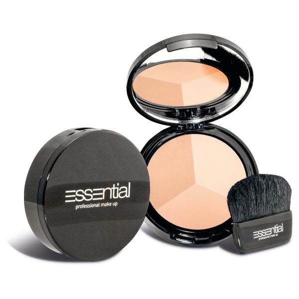 Essential Naked Trio Compact Face Powder Warm mit Bronzer, Highlighter und Contour in einem praktischen Kompaktformat