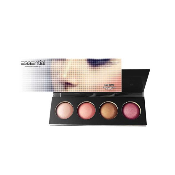Rouge-Palette mit 4 gebackenen Blushtönen für frische, strahlende Wangen