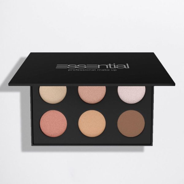 Highlighter-Palette mit 6 schimmernden Nuancen für strahlende Highlights im Gesicht