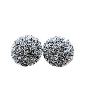 Stecker Druzy Silber Glitzer Kuppelig